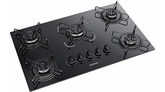 Este modelo de cooktop 5 bocas se destaca por ser um dos mais vendidos na Amazon (Créditos: Itatiaia/Amazon)