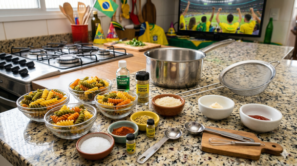 Fiz em 2002 e deu sorte: torresmo de macarrão verde e amarelo é o petisco crocante perfeito para os jogos da Copa