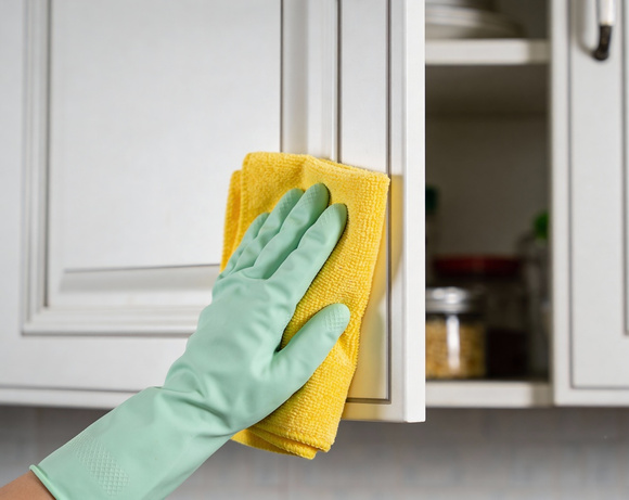 É o fim dos armários de cozinha engordurados: com essa misturinha morna eles ficarão limpinhos de novo e sem esforço
