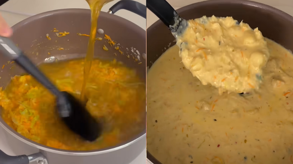 Refeição completa que une a maciez do nhoque com a cremosidade do frango ao molho. (Foto: reprodução canal @JobsonAmancio no Youtube)