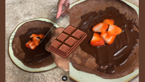 Panqueca fit de chocolate: ovo + só 5 ingredientes e é perfeita para os dias de chuva