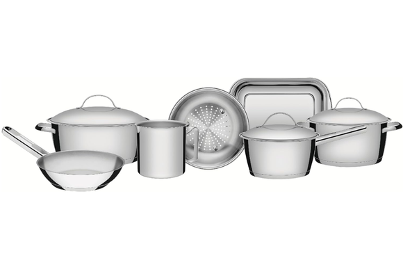 O jogo Tramontina Inox oferece alta performance e elegância com fundo triplo (Divulgação: Amazon).