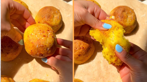Você só precisa de poucos ingredientes para fazer um delicioso pão de queijo de banana-da-terra sem glúten