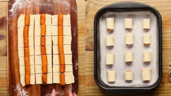 Enroladinho de salsicha caseiro é muito simples de fazer e utiliza poucos ingredientes (Créditos: TudoGostoso)