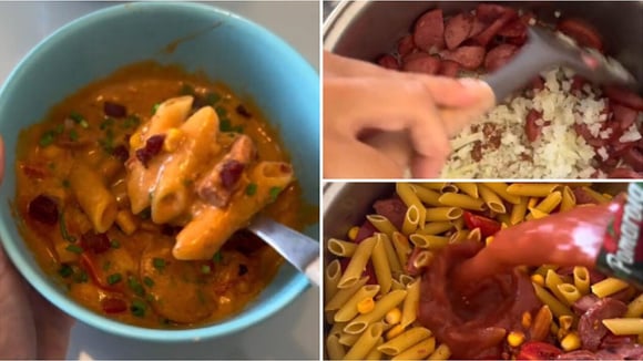 Macarrão de uma panela só muito cremoso pra comer no friozinho: cuidado pra não comer tudo sozinho