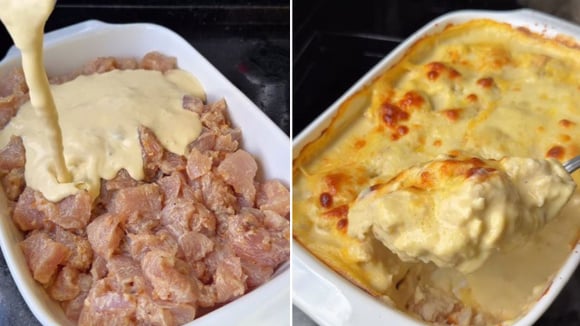 A melhor receita de frango cremoso que eu já fiz: todo mundo acha que vai dar errado, mas o resultado é espetacular!