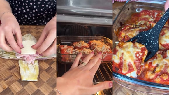 Os amantes da parmegiana vão beijar seus pés depois de comer esse fagottini de berinjela que aprendi com uma italiana