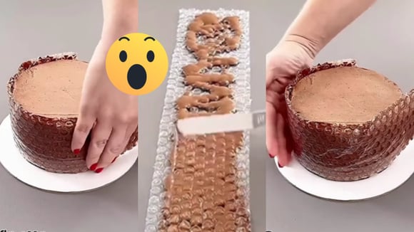 Não acreditei quando vi: não repita a técnica dessa confeiteira para decorar bolo com cobertura de chocolate