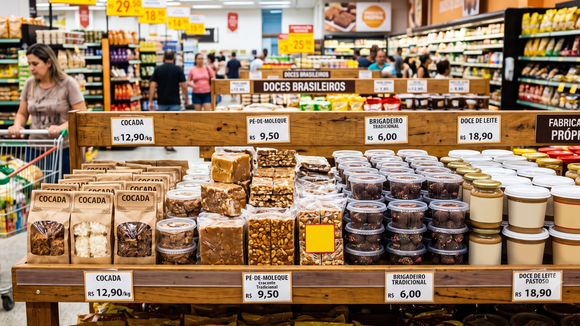 Após decisão da Anvisa, supermercados de todo o país suspendem a venda de cocada, pé-de-moleque, brigadeiro e doce de leite de uma marca