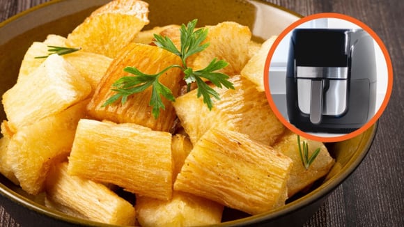 Como fazer mandioca frita na airfryer: truque especial deixa o aipim dourado e crocante por fora