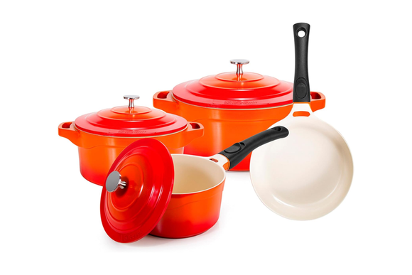 O conjunto LE COOK traz design sofisticado e resistência em cerâmica premium (Divulgação: Amazon).