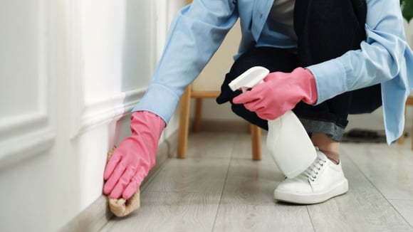 Presentes na casa toda, os rodapés são quase sempre esquecidos na faxina e podem acumular bastante pó (Créditos: Shutterstock)