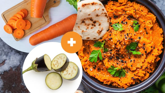 A entradinha perfeita para Páscoa existe: esse patê de berinjela com cenoura é delicioso e muito rápido de fazer