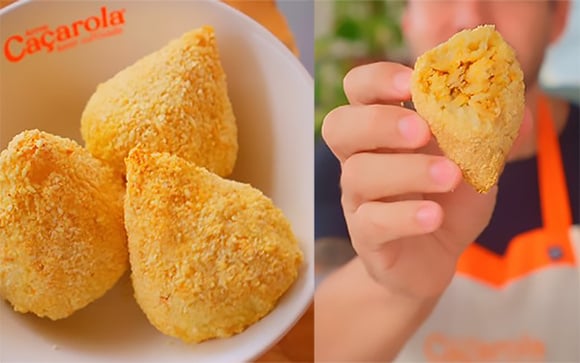 Sem fritura, nem farinha de trigo: coxinha de arroz para um lanche que parece clássico, mas é diferente