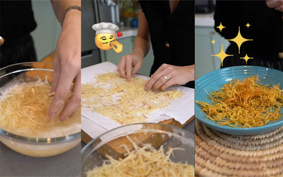 Batata-palha sem fritura feita em casa : "Tem que esperar esfriar para ficar crocante"