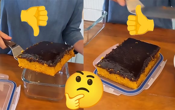 Com quantos anos você aprendeu que é assim que se guarda o bolo?