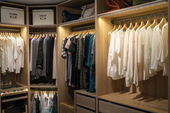 Adeus armário bagunçado com organizadores para closet e gavetas