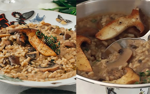 Pensa num risoto de cogumelo cremoso gostoso... Os 2 segredos que tornam essa receita especial são bem simples!