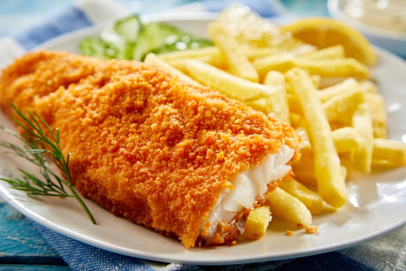 Filé de peixe empanado. (Créditos: Shutterstock)