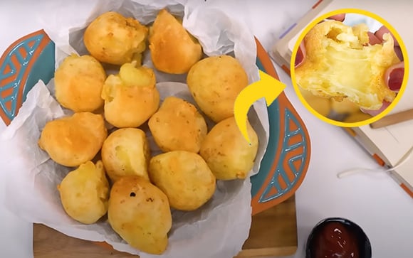Receita fácil da mamãe na airfryer: bolinha de batata que derrete na boca e fica pronta em 15 minutos