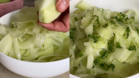 "Até quem odeia chuchu gosta dessa salada": essa receita diferente com chuchu fez sucesso nas redes sociais e aqui em casa também