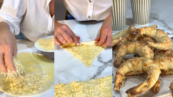 Croissant de queijo express: fácil de montar e fica pronto rapidinho para servir no lanche da tarde