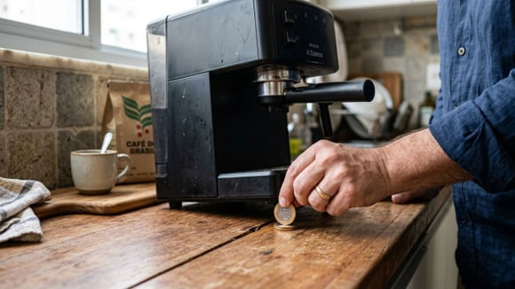 Colocar moedas embaixo do micro-ondas ou da cafeteira: TudoGostoso explica para que serve esse truque