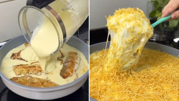 Se o bacalhau estiver muito caro, já sei que vou fazer essa tilápia ao creme de batata com queijo para a ceia de Natal