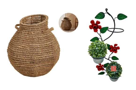 Transforme sua varanda em um refúgio natural com peças artesanais e sustentáveis (Divulgação: Mercado Livre).