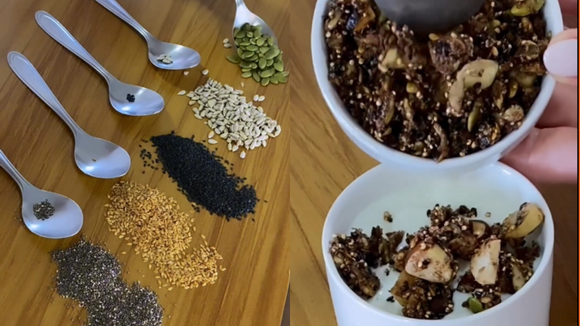 Esse ingrediente deixa a sua granola doce com 20 X mais cálcio que o leite: aprenda receita low carb