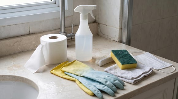 Sem esfregar: o método do papel higiênico para remover mofo do banheiro