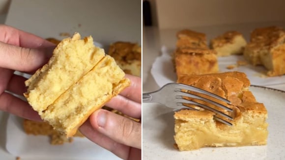 Variação do brownie de chocolate tem massa macia e levemente cremosa (Créditos: Reprodução/@felipekoiff/Instagram)