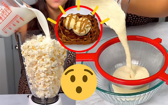 Essa receita de sorvete de pipoca já virou a queridinha nas férias das crianças, como não pensei nisso antes!?