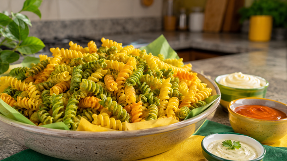 Fiz em 2002 e deu sorte: torresmo de macarrão verde e amarelo é o petisco crocante perfeito para os jogos da Copa