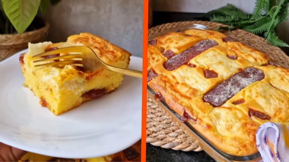 Bolo de flocão com queijo e goiabada: a combinação perfeita com gostinho de roça para um lanche irresistível