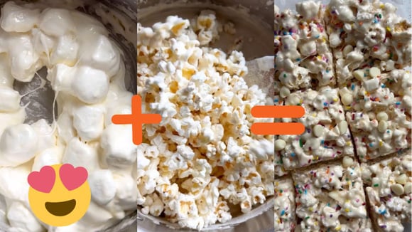 Essa pipoca faz qualquer criança sorrir: tem marshmallow, chocolate branco e granulados coloridos; veja como é fácil fazer