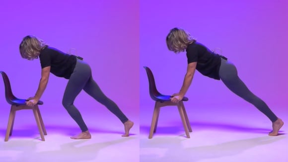 A instrutora dá dicas em suas redes sociais de como adaptar os exercícios em casa (Créditos: Reprodução / TikTok @rositalongevity.es)