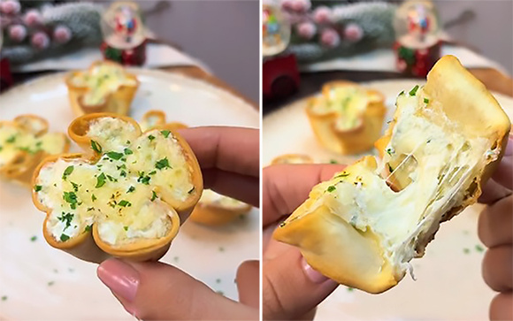 Já encontrei o petisco que vou servir no Natal: essa cestinha com massa de pastel é prática e perfeita para saciar a fome até a hora da ceia