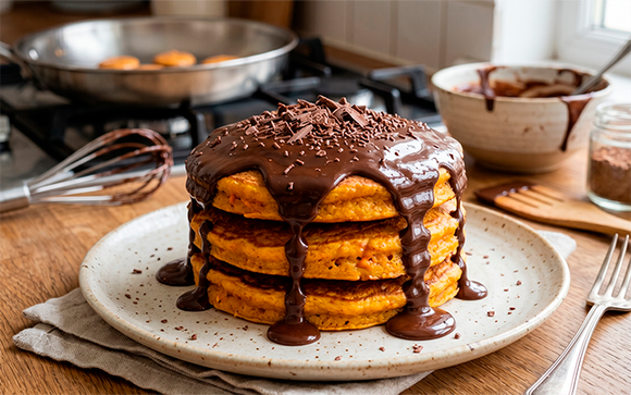 Se você ama o bolo de cenoura do TudoGostoso, precisa fazer essa panqueca que combina as duas receitas