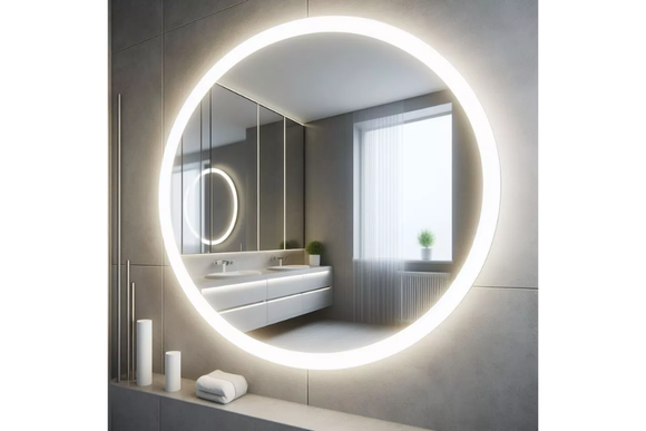 Espelho com LED que transforma o visual do ambiente (Divulgação: Shopee).
 
