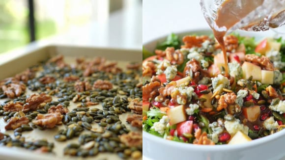 Crocante, agridoce e fresca: essa salada diferentona é perfeita para as festas de fim de ano, só faço assim quando recebo visita
