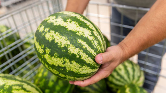 A mancha amarelada que aparece em muitas melancias é um sinal importante sobre o amadurecimento da fruta (Créditos: Shutterstock)