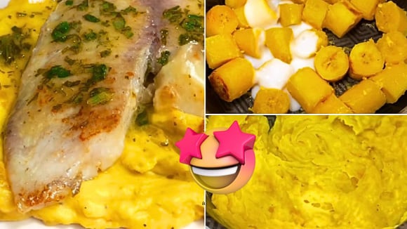Esse é o acompanhamento perfeito para comer com tilápia: receita de purê de banana da terra; faça isso se você também gosta da textura mais mole