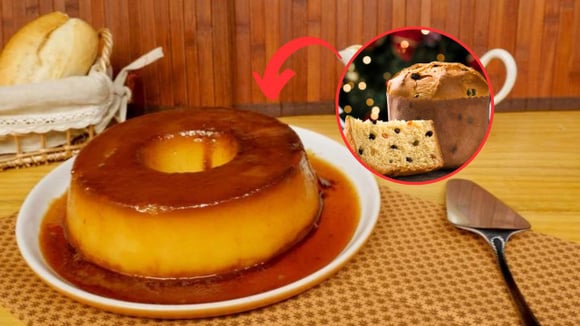Esse pudim de panetone vai ser a sua nova receita favorita para usar as sobras do pão de Natal