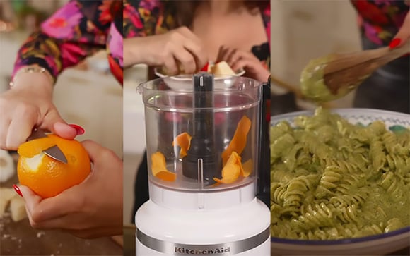 Pesto de casca de laranja e salsa é o molho pra macarrão de comer rezando (a receita é da rainha da massa!)