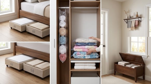 Não tem espaço para guardar coisas em casa? 5 lugares inteligentes para esconder lençóis e cobertores extra!