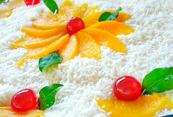 Uma sobremesa perfeita para o verão é o pavê de pêssego. (Créditos: TudoGostoso/Eder Rabello)