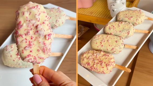 Picolé de morango cravejado: doce viral ganha versão gelada e tem tudo para bombar no verão