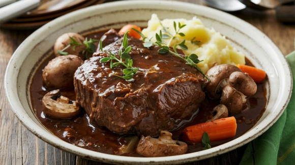 Todo mundo vai pedir a receita: carne assada ao molho de cogumelos digna de restaurante e muito fácil de fazer