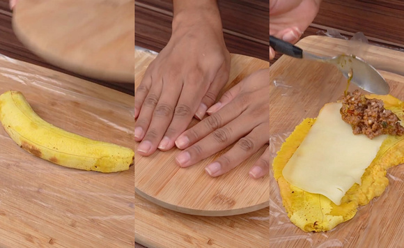 Passo a passo da receita de enroladinho de banana é bem simples (Reprodução: @testereceitassaudaveis)